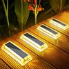 Lacasa Luci Solari da Giardino, 4 Pezzi Luce Solare LED Esterno 50LM Lampade Solari da Giardino, Luci per Sentieri IP68 Impermeabile Lampada Solare per Passo Vialetto Scale Terra, Bianco Caldo 2700K
