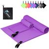 Jokisa Asciugamano Microfibra Set di 2 - Telo Mare Microfibra 180X90CM + Asciugamani Palestra 80X40CM, Asciugamani Microfibra per Esterno Sauna Spiaggia Escursioni (Viola)