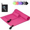 Jokisa Asciugamano Microfibra Set di 2 - Telo Mare Microfibra 180X90CM + Asciugamani Palestra 80X40CM, Asciugamani Microfibra per Esterno Sauna Spiaggia Escursioni (Rosa)