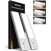EZVALO Luce Armadio,Barra LED Sottopensile,20cm (2 Pezzi) 62 LED, 1600mAh,3 Temperature Regolabili,Dimmerabile Con Sensore Di Movimento 3 Modalità, Senza Fili Per Guardaroba、Cucina、Corridoio