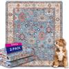 BomDa Tappeti Lavabili per Cani, 2 Pezzi Tappeti Assorbenti Riutilizzabili, Tappetino per Addestramento del Cane, Gatti, Conigli, Porcellini d'India, Antiscivolo (Pattern 1, 122x152.5cm)