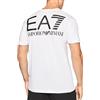 Emporio Armani Maglietta T-Shirt Uomo EA7 6KPT51 PJCPZ, Manica Corta, Girocollo (Bianco/Logo Nero, XL)