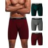INNERSY Boxer lunghi da uomo Mutande uomo Cotone Boxer stile retrò Anti-sfregamento Trunks Confezione da 3, XXL