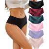Sth Big Mutande Donna Senza Cuciture Vita Alta Slip Microfibra Intimo Sexy Multipla Culotte Underwear Invisibili Mutandine Donna Briefs Pacco da 6