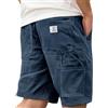Generic Pantaloncini da uomo in velluto a coste pantaloncini cargo da uomo di grandi dimensioni retrò in velluto a coste pantaloni corti con tasche elastico in vita tinta unita casual larghi bermuda corti da
