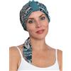 Deresina Headwear Deresina Chakra - Turbante in bambù con sciarpa rimovibile da donna, cappello versatile per chemioterapia per la perdita dei capelli, copricapo elegante, turbante per alopecia, copertura completa