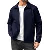 Xnova Giacca da Uomo Leggera Giubbotto con zip Casual Elegante, Giacche Bomber Resistente Giubbino a Vento Collo ribaltabile Capospalla (Blu, XL)