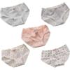 SINMIUANIME Biancheria intima da donna in cotone a vita media, slip per cosplay con stampa anime, mutandine giapponesi morbide e traspiranti, confezione da 5, Orso carino, XL