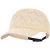 LA HUATE Cappello da baseball unisex per adulti, in paglia di carta, traspirante, cappello da sole in tessuto all'uncinetto, estivo, da viaggio, visiera parasole, Beige, Taglia unica