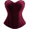 SCARLET DARKNESS Corsetto rinascimentale da donna, bustino in velluto con | Steampunk, corsetto Busiter Medival