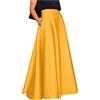 COTCLO Gonna lunga Primavera Estate Donne Gonne Elegante Vita Alta A-Line Partito Maxi Gonna Lunga Casual Vacanza Solide Gonne