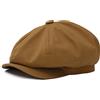 BOTVELA Cappello piatto da uomo in stile ragazzo dei giornali, 8 pezzi, 100% cotone, Gatsby, Ivy, da golf, da cabbie, Marrone, 58