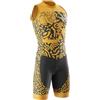 VOXCAUTQ Tuta Triathlon Uomo Senza Maniche con Fondello Sottile e 3 Tasche