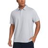 CRZ YOGA Maglietta Polo in Cloud Jersey Grigio Platino L