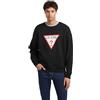 GUESS JEANS FELPA SENZA ZIP UOMO NERO