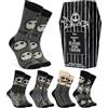 Disney The Nightmare Before Christmas Calzini Uomo e Ragazzi, 5 Paia Calze Divertenti, Jack Skellington Design, Regalo Uomo (41/46 EU, Nero Jack Skellington)