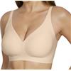 Memoryee Reggiseni Jelly per Donna Reggiseno Push up Senza Cuciture Imbottito Senza Ferretto Comodo di Supporto Ideale per Indossare sotto la Maglietta Beige S