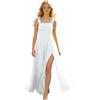 Generico Abito Ragazza con Spalle Scoperte con Volant Tracolla A Farfalla Vestito Estate Chiffon Bambina Volant Elegante Abiti da Festa per Ragazza 6-14 Anni Matrimoni Compleanni Feste