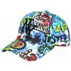 Hip Hop Honour Berretto da bambino turchese Graffiti Original Lisky NY Baseball da 7 a 11 anni, taglia unica, verde