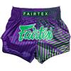 Fairtex - Pantaloncini da Boxe, Taglio Slim Muay Thai | Tessuto in raso di alta qualità con grafica a tema individuale. La vita elastica con coulisse garantisce una vestibilità
