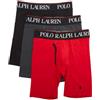 Polo Ralph Lauren Slip Tipo Boxer in Microfibra di Raffreddamento Flessibile 4D Biancheria Intima Uomo Uomo, Grigio Carbone/Polo Nero, Rosso/Polo Nero, Polo Nero/Rosso, G Alto