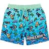MINECRAFT Swim Shorts Boys Creeper Personaggi di Gioco Swimming Trunks 8-9 Anni