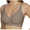 Memoryee Reggiseni Jelly per Donna Reggiseno Push up Senza Cuciture Imbottito Senza Ferretto Comodo di Supporto Ideale per Indossare sotto la Maglietta caffè M
