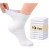 Cocain underwear 10 - 100 paia di calzini da medico e infermiera, colore bianco, senza gomma, 100% cotone, taglie da 35/38 a 47/50, 10 paia di calzini corti, 35-38