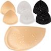Nimiah Inserti impermeabili per reggiseno da bagno rimovibili, inserti push-up per bikini da donna, 1 nero + 1 beige + 1 bianco, C/D