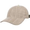 Borsalino Cappellino Hiker Stripe Uomo/Chiusura a Strappo - Made in Italy Berretto Lino Baseball Estivo con Visiera, Chiusura a Strappo, a Strappo Primavera/Estate Estate - 56 cm Beige