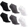 DANISH ENDURANCE Fantasmini Uomo in Bambù, 6 Paia, Multicolore (2 x Nero, 2 x Bianco, 2 x Grigio), 39-42