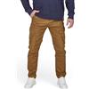 riverso RIVNick - Pantaloni cargo lunghi da uomo, con tasche elasticizzate, colore nero, verde, beige, marrone, 30, 31, 32, 33, 34, 36, 38, 40, 42, Safari Brown, W31