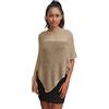 creazioni unique Poncho Coprispalle da Donna Elegante da Cerimonia o Sera - Poncho Donna in Rete di Viscosa Termica con Essenza di Fiore di Ciliegio (Sabbia Oro)