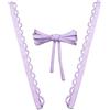 GeryVtee Corsetto in raso regolabile per abito da sposa da donna Corsetto Kit Loop Fit Lace up per Prom Form Dress, Lilla, 9