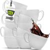 idea-station tazzine caffe plastica 12 pezzi - 200 ml - grigio | Rigida + Lavabili + Riutilizzabili - infrangibile tazze colazione plastica per campeggio - tazza plastica dura con manico