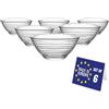 NORDIC SCHILLER Ciotole in Vetro, Ciotola per Dessert in Vetro Set 6, 300ml SENZA PIOMBO Tazza da Dessert, Ciotola da Immersione, Snack Salse Caramelle, Ciotole Per Insalatiere, Glass Dessert Bowls