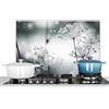 KitchenYeah© Paraschizzi Paraspruzzi per Cucina Lamiera Alluminio Alzatina | 60x40 cm - Top Decorazioni Cucine Fiori - Natura - Bianco e nero - Fotografia