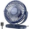 SWEETFULL Mini ventilatore da tavolo USB, silenzioso a 3 velocità e regolabile a 360°, portatile e compatto, per casa, camera da letto, viaggi, all'aperto, piccolo ventilatore da tavolo alimentato