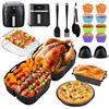 POFIBO Airfryer Accessori per Russell Hobbs XXL 8 L 8,3 L/Philips 2000 Serie 6,2 L (NA230/00), friggitrice ad aria calda in silicone, set di accessori per grigliate per torte di pane per Russell Hobbs