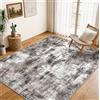 GthreeD Tappeto per soggiorno, 120 x 160 cm, lavabile, moderno, a pelo corto, colore: marrone