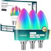 Linkind Lampadina LED intelligente Matter RGBTW E14, 470 lm, 4,8 W = 40 W, 1800 K-6500 K, 16 milioni di colori, compatibile con Apple Home, Alexa, SmartThings, AiDot, 3 pezzi
