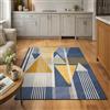 KTYUTJDH Tappeti,Moderno geometrico astratto blu, giallo, grigio, bianco, multicolore, Rectangular 120 x 200 cm, Tappeto Salotto Pelo Corto Lavabile, decorazioni casa Camera Cucina Corridoio,