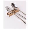 POGGìNO Set poggiaposate rettangolare da tavolo acciaio INOX, porta 3 posate inossidabile, Design Elegante, Idea Regalo per Mise En Place di lusso per ristorante forchetta, coltello e cucchiaio (Oro, 4)