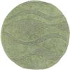 RugVista Breeze Tappeto da bagno, ∅ 90 cm, Rotondo, Pelo medio, Antiscivolo, Tappetino da bagno moderno, Lavabile in lavatrice fino a 30°C, 100% Cotone, Verde