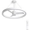 CREATE / WINDHALO/Ventilatore da soffitto con luce e telecomando / 36W, Doppia luce, Ø107 cm, 6 velocità, luce LED 3 temperature, funzione estate-inverno