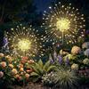 A.bigwhale Luci Solari per Fuochi D'artificio, 2 Pezzi 120 LED Luci Solare Giardino Esterno, Impermeabili Lampade Decorative Solari da Giardino per Esterni Vialetti Passerelle Balconi Vasi da Fiori