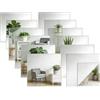 Xinjiayi 12 specchi da parete in acrilico autoadesivi, specchi da incollare, 20 x 20 cm, pellicola a specchio di 2 mm di spessore, specchio autoadesivo per bagno, soggiorno, armadio