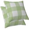 ggaimwf Fodere per cuscino a quadretti pastello TartanPlaid Cuscini per sedie Verde chiaro Agriturismo Fodere per cuscini Cuscini per letto Divano Soggiorno All'aperto Giardino 60x60cm Set di 2
