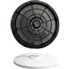 Dolvitrny Base di ricambio ponderata per ventilatore, piastra di base rotonda con foro di montaggio da 38 mm, piede anti-ribaltamento per supporto per ventola in piedi multifunzione, pesante (bianco)