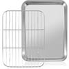 Lytonix Teglia con Griglia, 23.5 X 17.5 X 2.5 cm Teglia Acciaio Inox